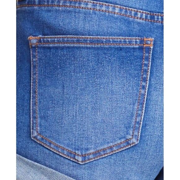 Celebrity Pink High-Rise Mom Jean Short Juniors' 0 24 Blue‎ Faded Cuffed Pockets - Picture 12 of 12